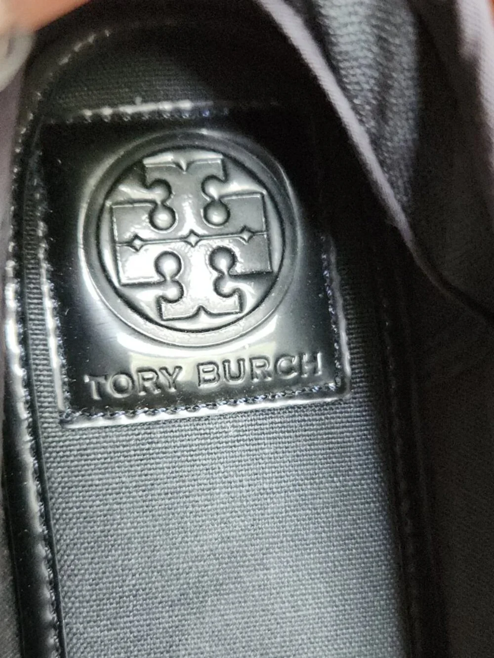 Tory Burch Raymond Canvas Striped Flats - Slip On